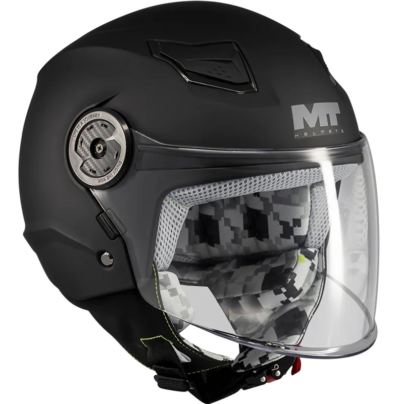 Kinder open motorhelm MT Lite Pure A1 matzwart