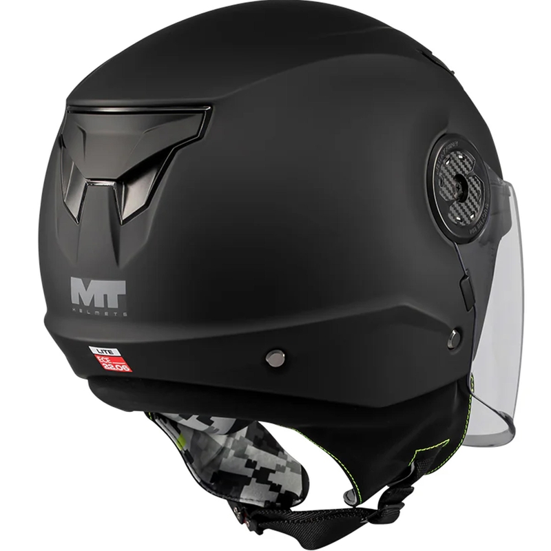 Kinder open motorhelm MT Lite Pure A1 matzwart