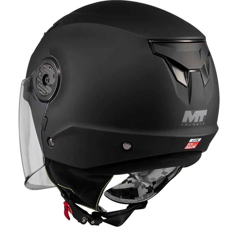 Kinder open motorhelm MT Lite Pure A1 matzwart
