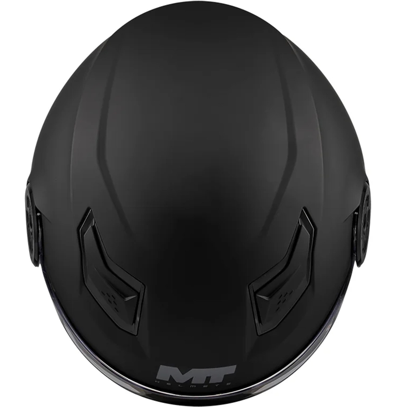 Kinder open motorhelm MT Lite Pure A1 matzwart