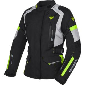 Dames motorjas RSA EXO 2 zwart-grijs-fluogeel