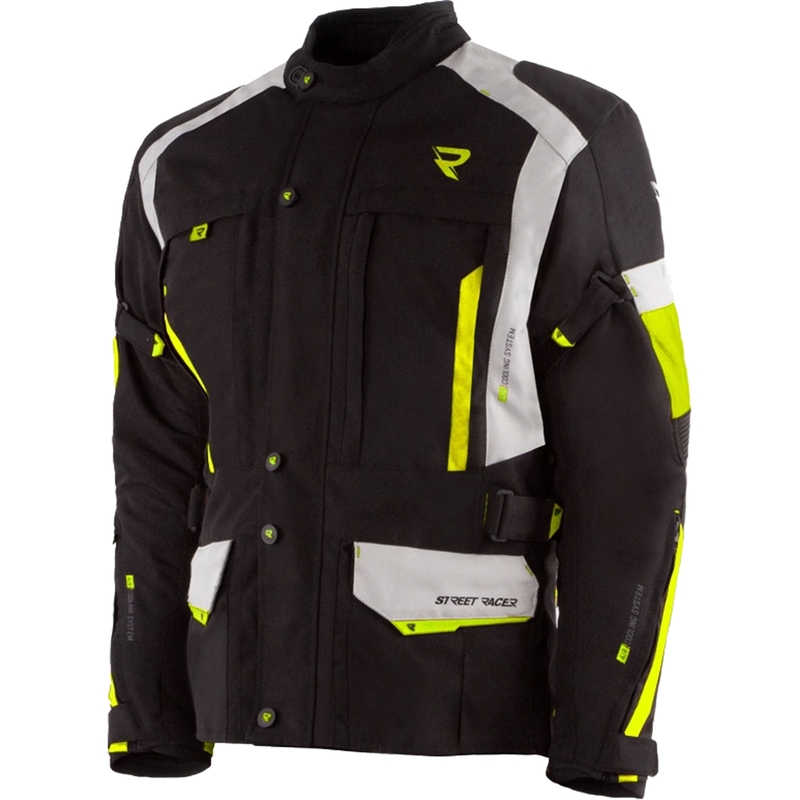Street Racer Hilax motorjack zwart-grijs-fluogeel