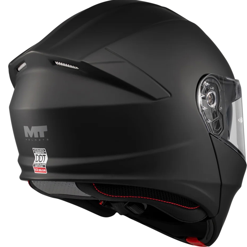 Opklapbare motorhelm MT Genesis SV Pure A1 matzwart