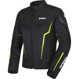 Dames RSA Bolt Zwart-Wit-Fluo Geel Motorjack
