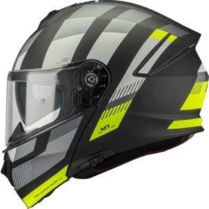 Opklapbare motorhelm MT Genesis SV Stroke B13 mat zwart-grijs-fluogeel