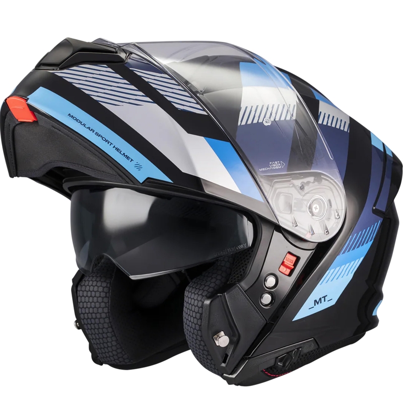 Flip-up motorhelm MT Genesis SV Stroke B7 zwart-blauw