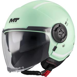Open motorhelm MT Viale SV S Tasty C6 mat pastelgroen