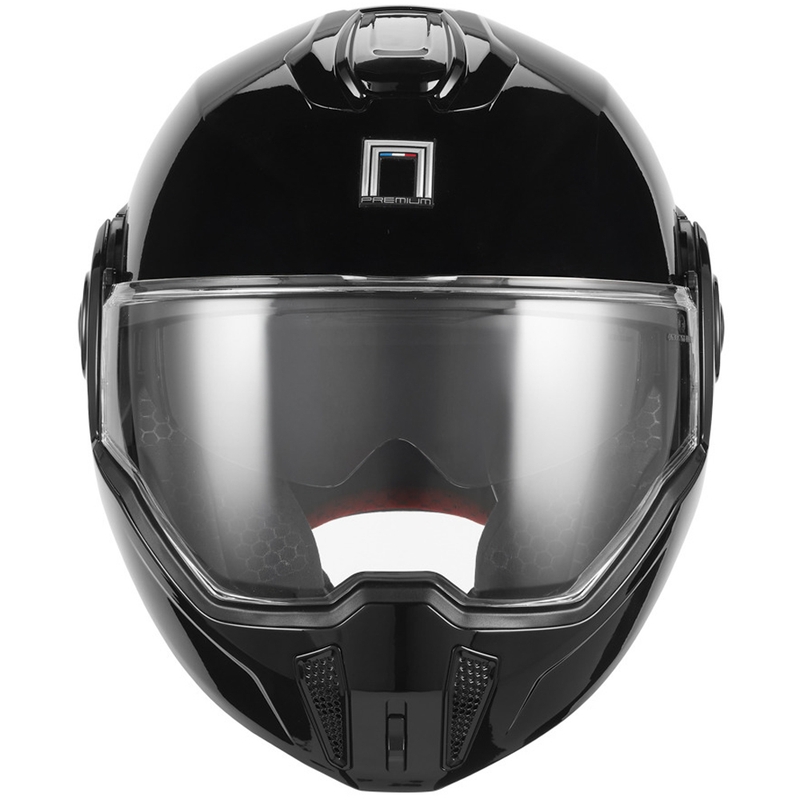 NOX PREMIUM Spinner flip-up motorhelm zwart