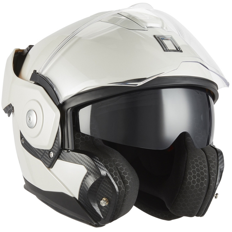 Opklapbare motorhelm NOX PREMIUM Spinner wit