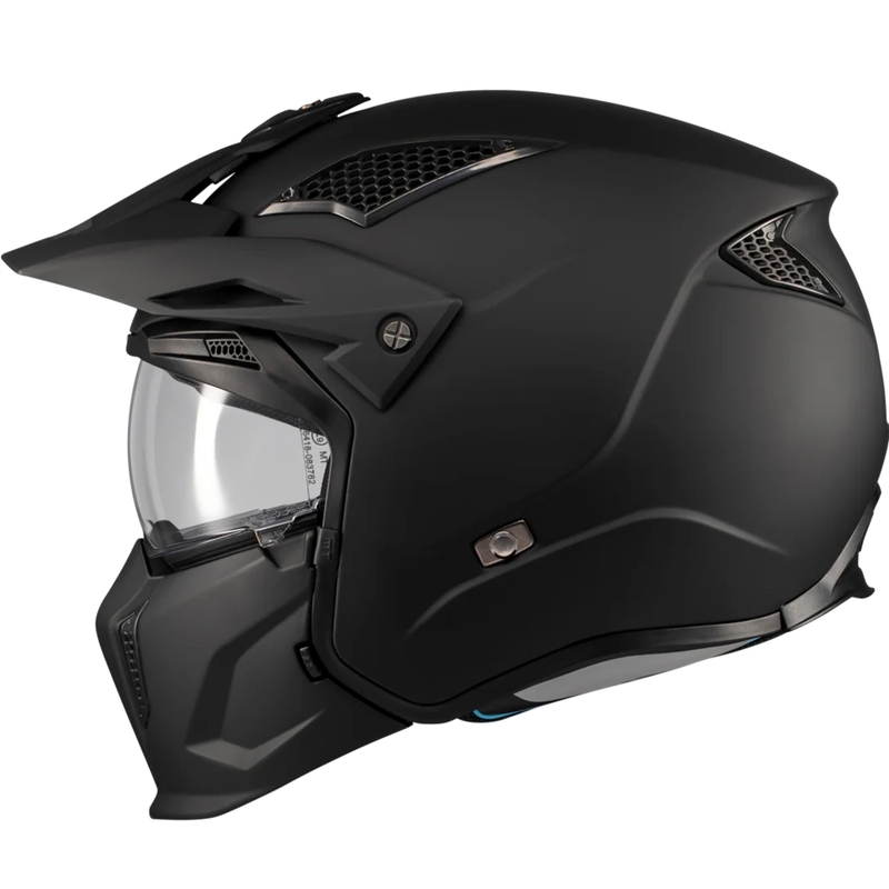 Modulaire motorhelm MT Streetfighter SV S Pure A1 matzwart