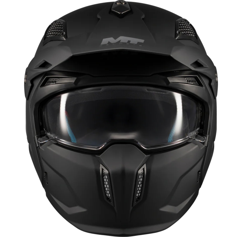 Modulaire motorhelm MT Streetfighter SV S Pure A1 matzwart