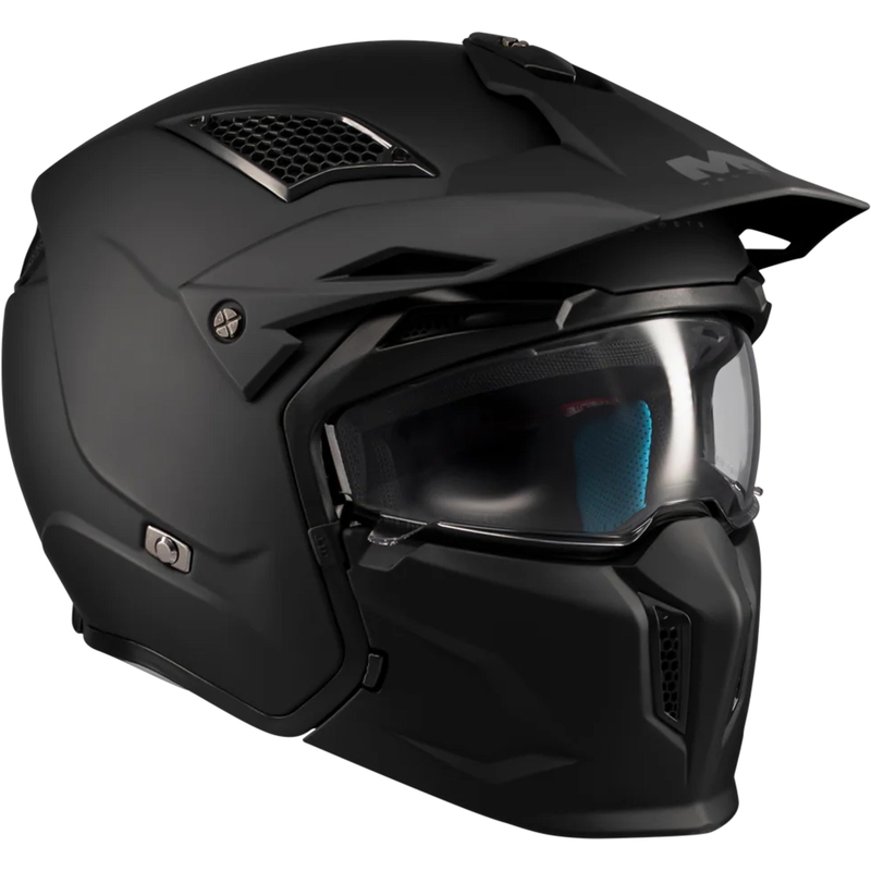 Modulaire motorhelm MT Streetfighter SV S Pure A1 matzwart