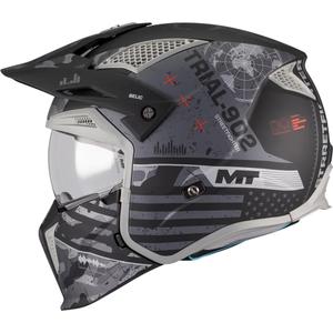 Modulaire motorhelm MT Streetfighter SV S Belic B2 mat zwart-grijs