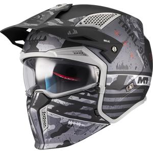 Modulaire motorhelm MT Streetfighter SV S Belic B2 mat zwart-grijs