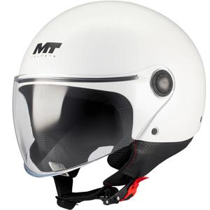 Open motorhelm MT Street S Pure A0 wit