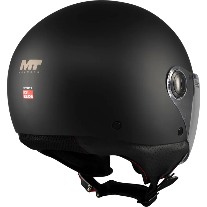 Open motorhelm MT Street S Pure A1 mat zwart