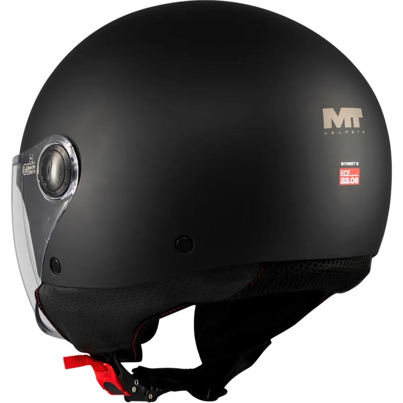 Open motorhelm MT Street S Pure A1 mat zwart