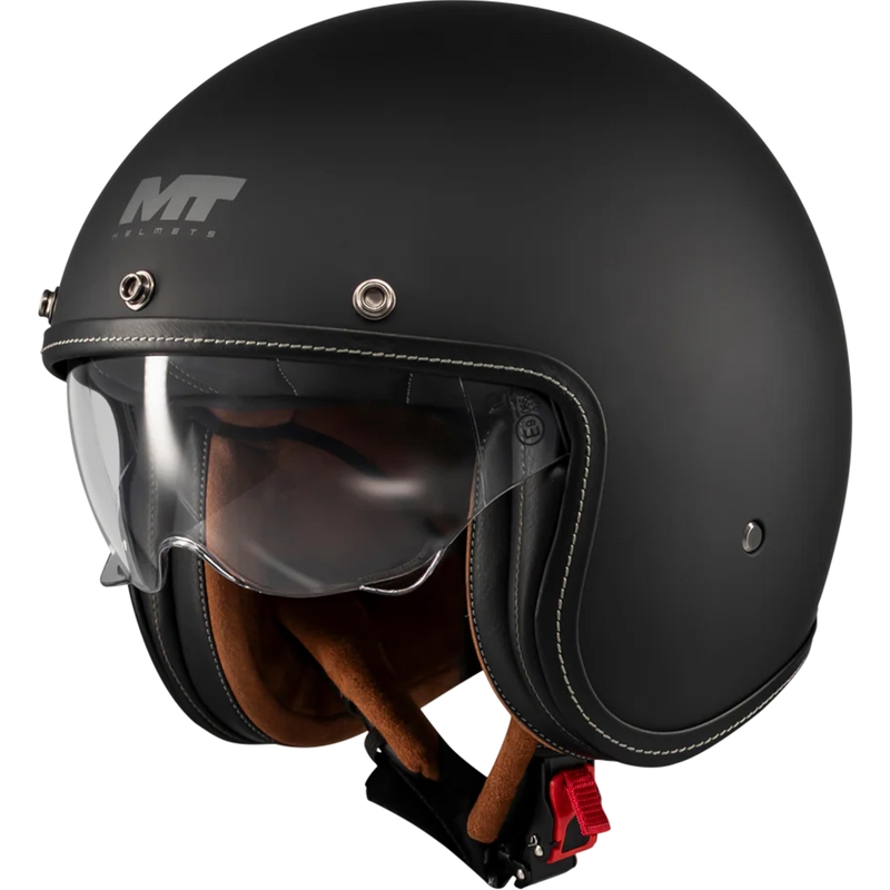 Open motorhelm MT Lemans 2 SV S Pure A1 matzwart