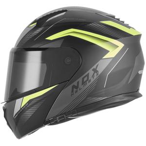 Opklapbare motorhelm NOX N968 Shift mat zwart-fluogeel