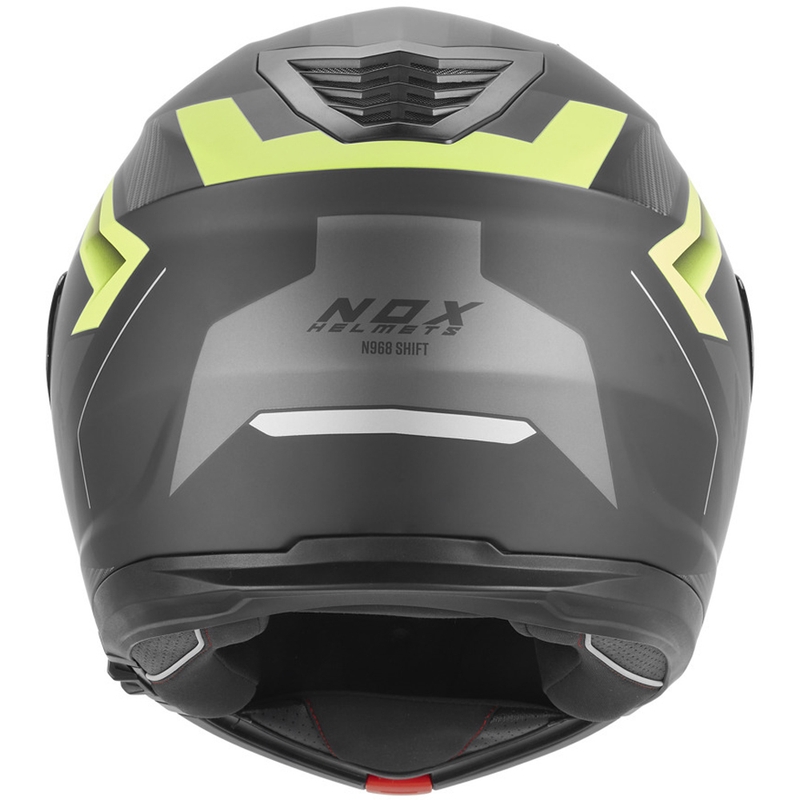 Opklapbare motorhelm NOX N968 Shift mat zwart-fluogeel