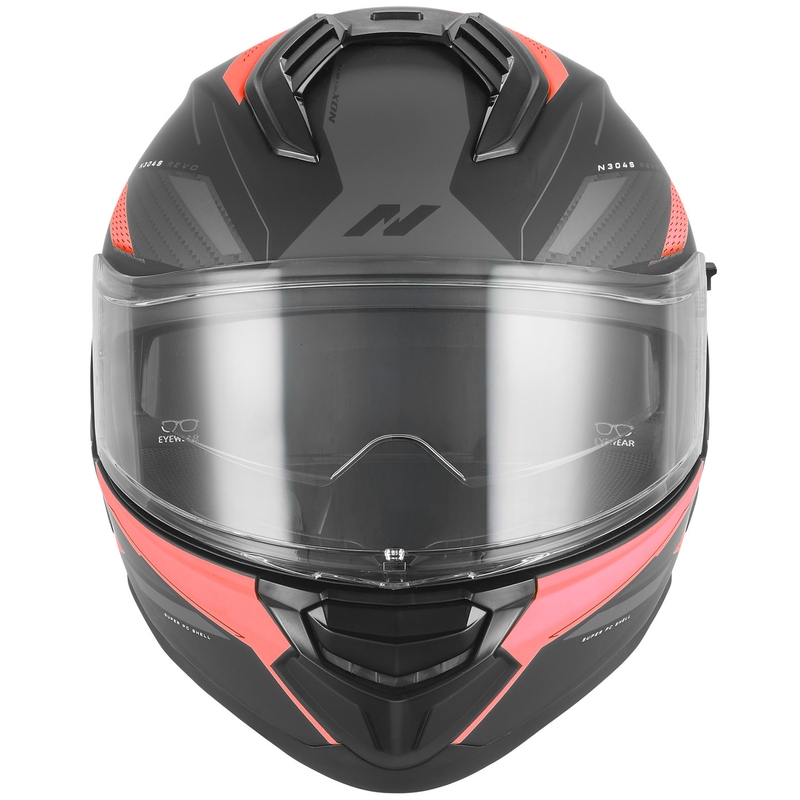 Integraal motorhelm NOX N304-S REVO mat zwart-rood