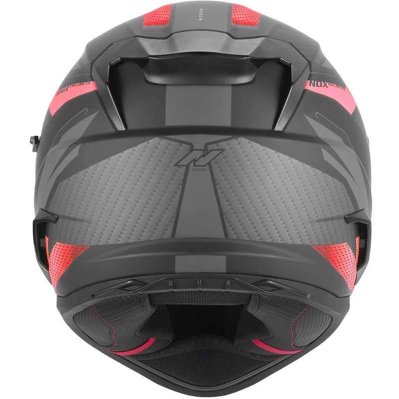 Integraal motorhelm NOX N304-S REVO mat zwart-rood