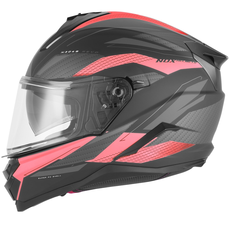 Integraal motorhelm NOX N304-S REVO mat zwart-rood