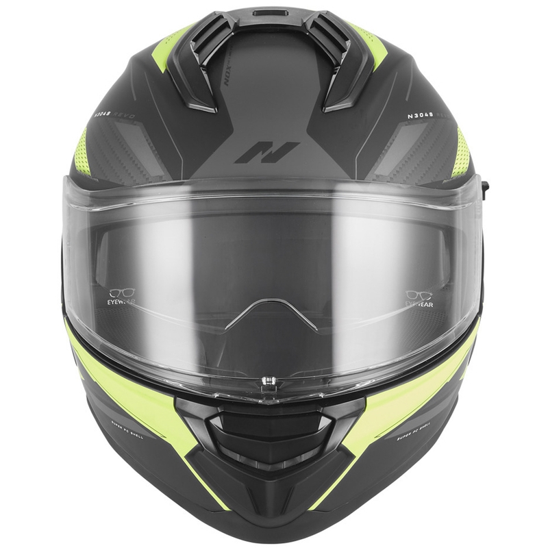 Integraal motorhelm NOX N304-S REVO mat zwart-fluo geel