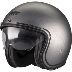 Open motorhelm MT Lemans 2 SV S Brushed A2 mat grijs