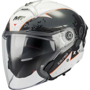 Open motorhelm MT Cosmo SV Layout A1 zwart-grijs