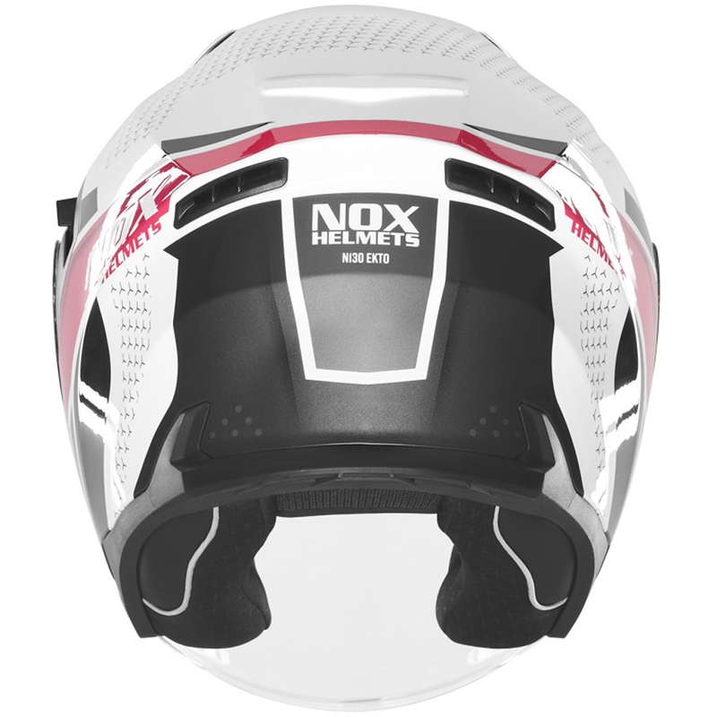 Open motorhelm NOX N130 EKTO wit-roze