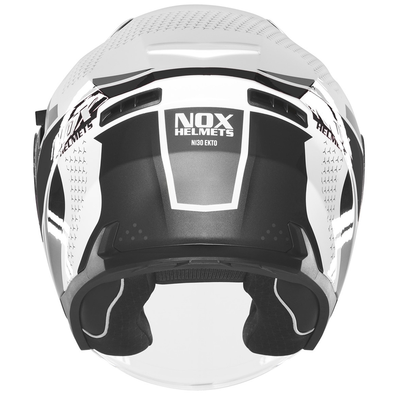 Open motorhelm NOX N130 EKTO wit-zwart