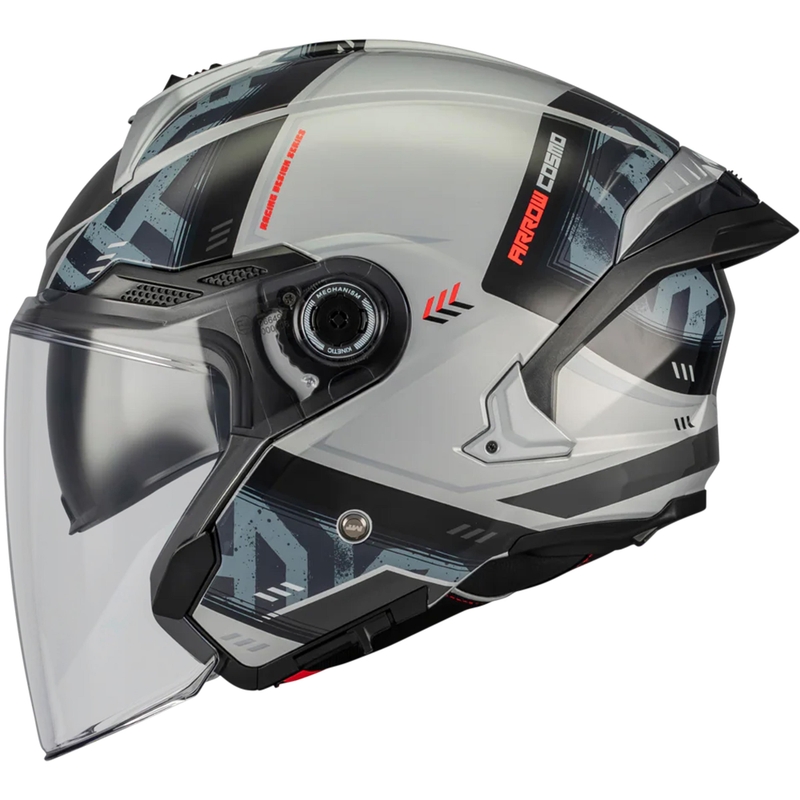 Open motorhelm MT Cosmo SV Arrow C2 grijs-zwart