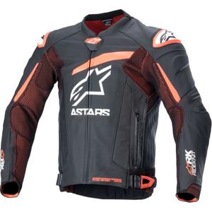 Alpinestars GP Plus R 4 Rideknit Zwart-Fluorood-Wit Leren Motorjas