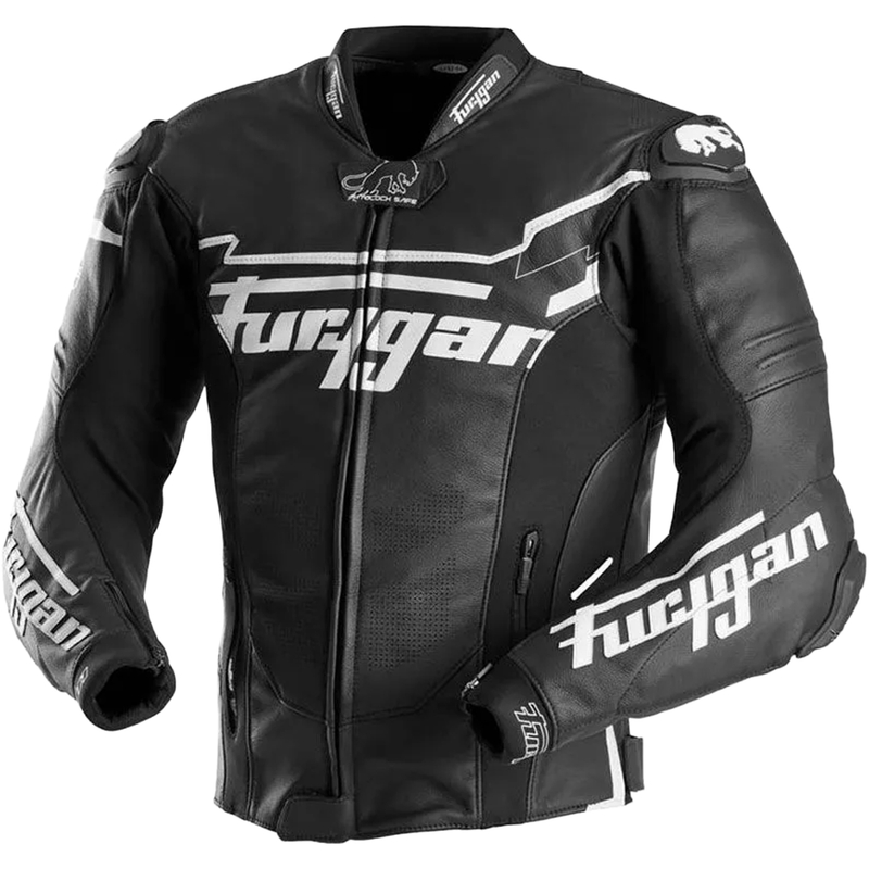 Furygan Sirius zwart-wit leren motorjack
