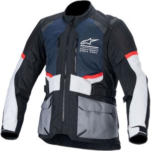Alpinestars Andes Drystar motorjack donkerblauw-zwart-lichtgrijs