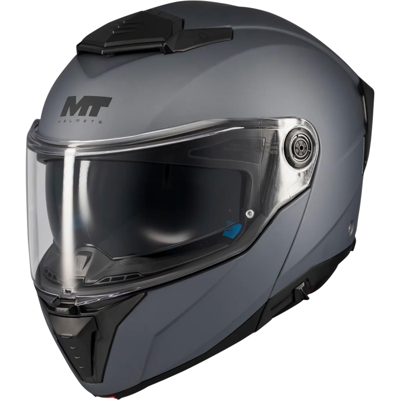 Opklapbare motorhelm MT Atom 2 SV Pure A2 matgrijs