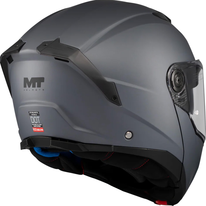 Opklapbare motorhelm MT Atom 2 SV Pure A2 matgrijs