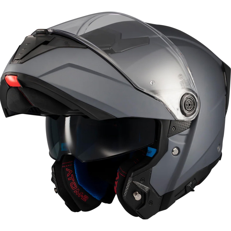 Opklapbare motorhelm MT Atom 2 SV Pure A2 matgrijs