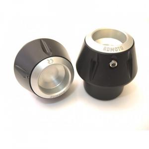 Chrániče proti pádu RDMOTO černý se stříbrnými krytkami