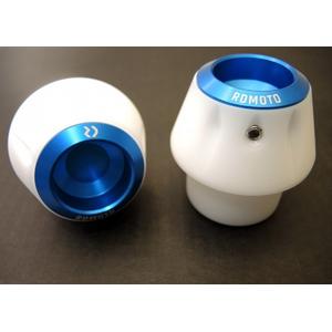 Chrániče proti pádu RDMOTO bílá s modrýi krytkami