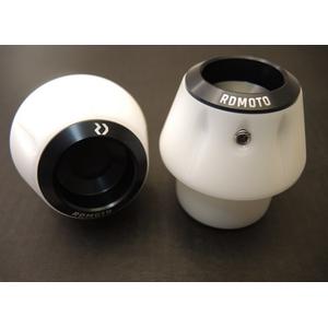 Chrániče proti pádu RDMOTO bílá s černými krytkami