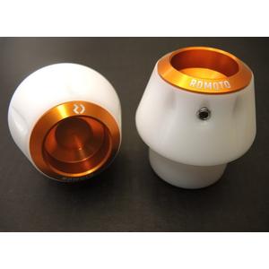 Chrániče proti pádu RDMOTO bílá s oranžovými krytkami