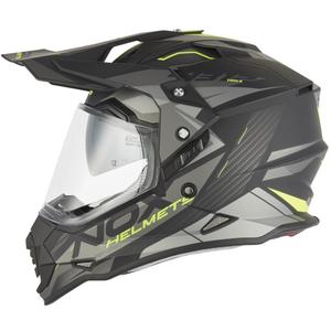 Enduro motorhelm NOX N312 Track mat zwart-fluo geel