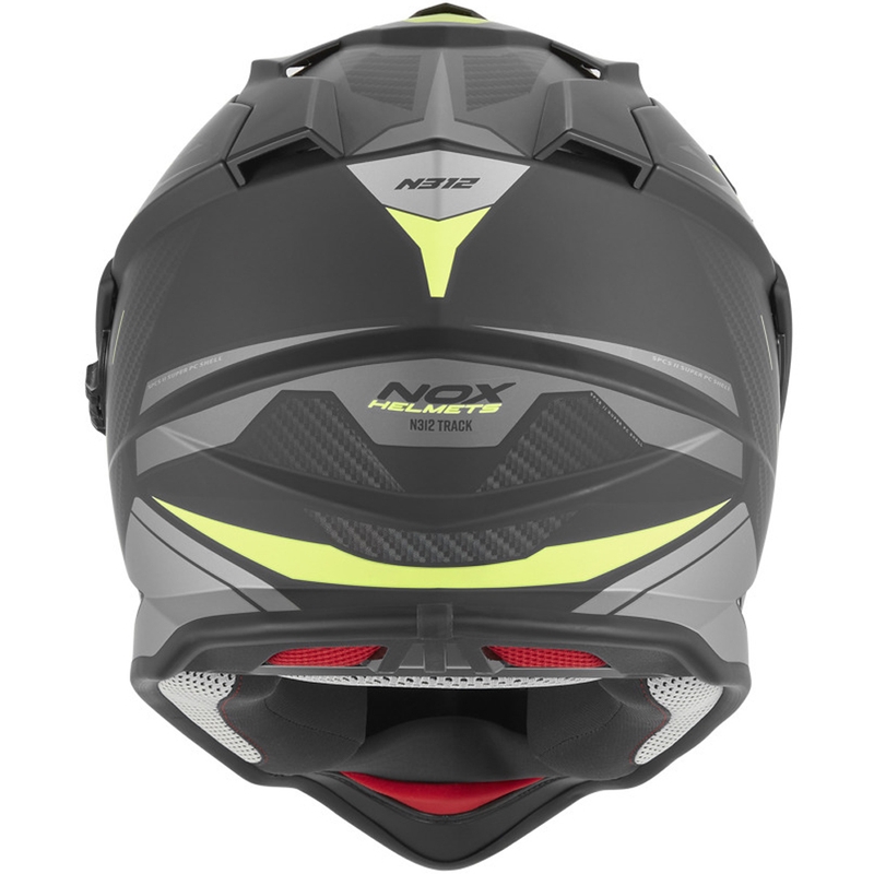 Enduro motorhelm NOX N312 Track mat zwart-fluo geel