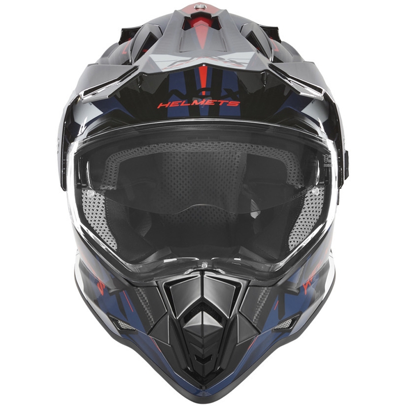 Enduro motorhelm NOX N312 Track blauw-rood