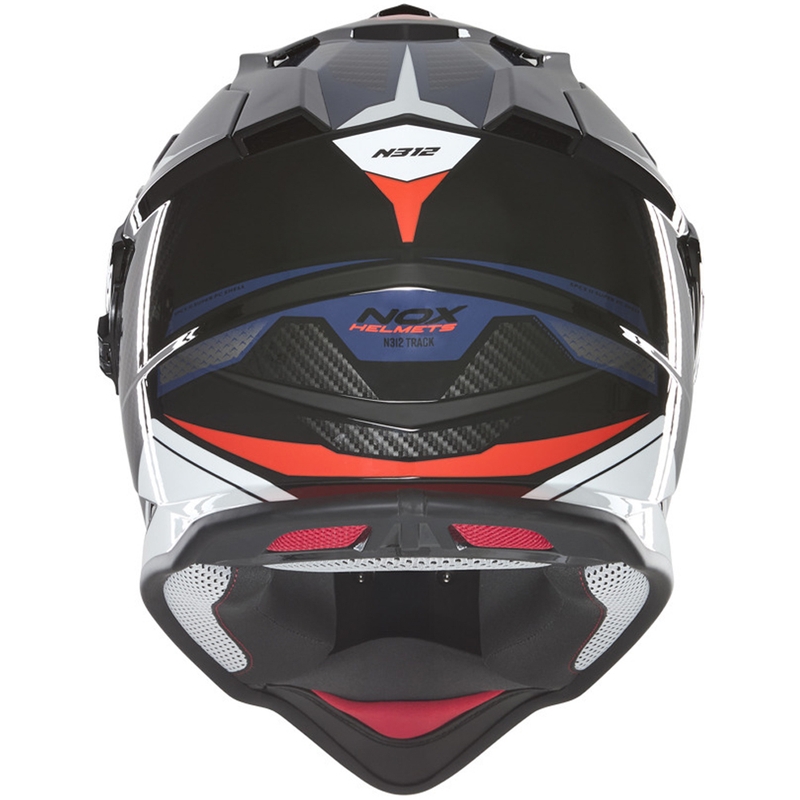 Enduro motorhelm NOX N312 Track blauw-rood