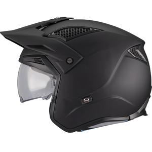 Open face trial motorhelm MT District SV S Pure A1 mat zwart