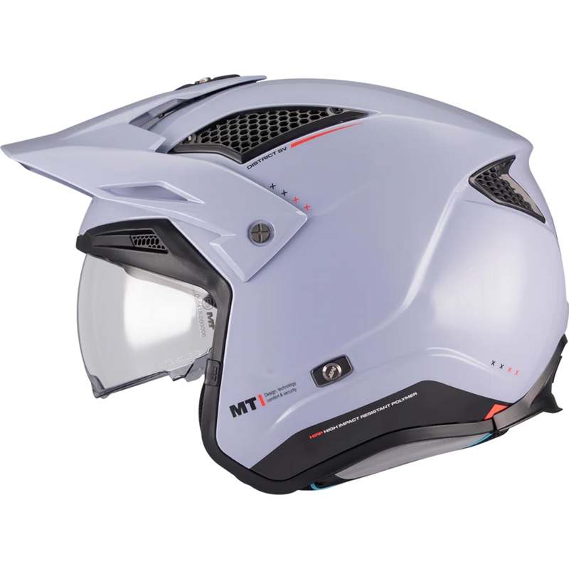 Open face trial motorhelm MT District SV S Soul C17 grijs-zwart