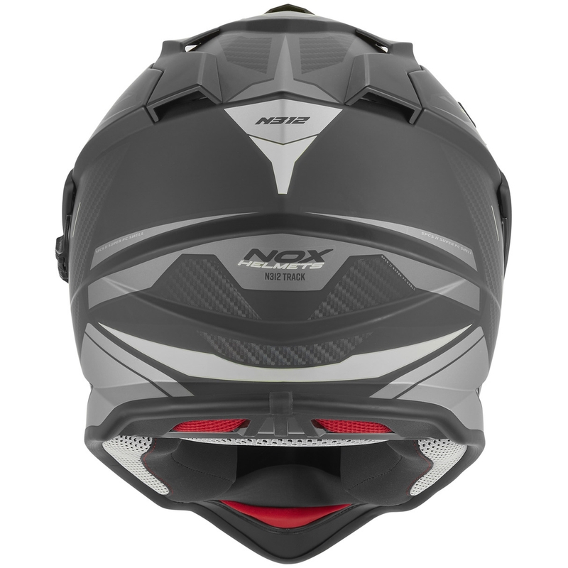 Enduro motorhelm NOX N312 Track mat zwart-zilver